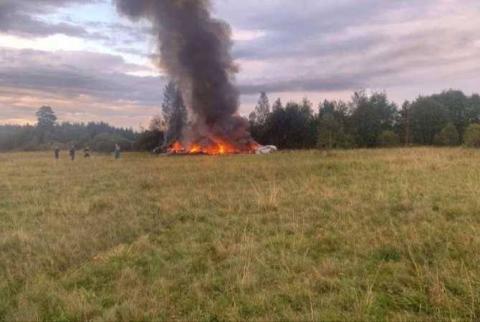 В Интернете появилось видео крушения самолета Пригожина