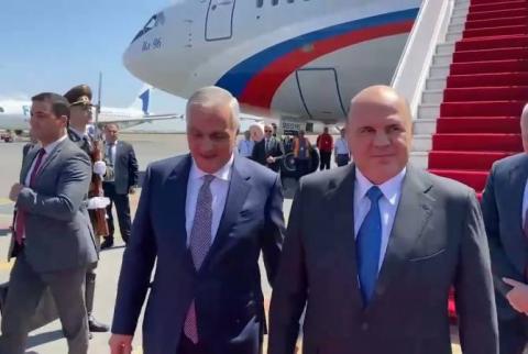 Russian Prime Minister arrives in Armenia for Eurasian Intergovernmental Council meeting