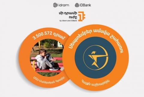 AMD 3,500,572 to the “SOS Children’s Villages” Armenian Charity Foundation 