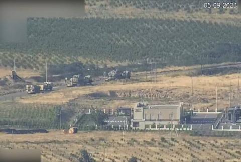 Surveillance footage shows Azerbaijan amassing heavy military equipment in Nagorno-Karabakh line of contact 