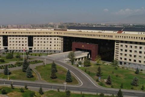 Ministerio de Defensa: Fuerzas Armadas de Armenia no abrieron fuego contra posiciones azerbaiyanas