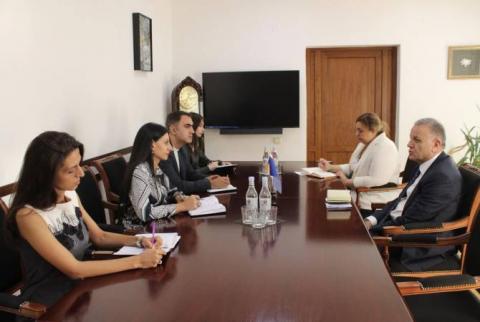 ՀՀ ՄԻՊ-ը ԵՄ դեսպանին ներկայացրել է Լեռնային Ղարաբաղից բռնի տեղահանված անձանց իրավունքների պաշտպանությանն առնչվող հարցեր