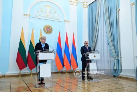 Primera ministra de Lituania: Aprecio el compromiso del gobierno armenio con el proceso de paz