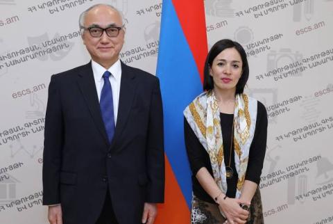 Ժաննա Անդրեասյանը հրաժեշտի հանդիպում է ունեցել ՀՀ-ում Ճապոնիայի արտակարգ և լիազոր դեսպանի հետ
