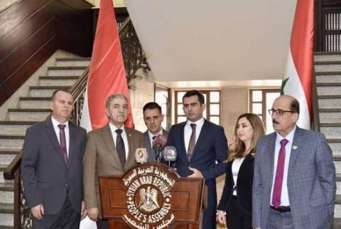 Делегация, возглавляемая вице-спикером НС Армении, с рабочим визитом находится в Сирии
