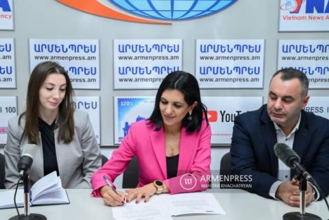 الوكالة الوطنية الأرمنية الرسمية للأنباء-أرمنبريس-ووكالة الأنباء الفيتنامية-VNA-توقعان اتفاقية تعاون