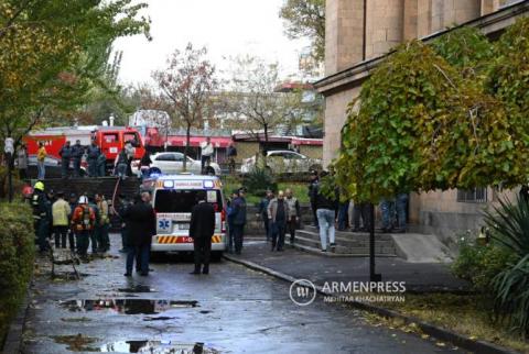 Comité de Investigación inició un proceso penal por la explosión en la Universidad Estatal de Ereván