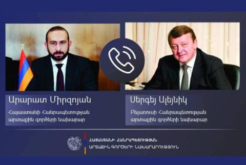 Canciller de Bielorrusia informó a Mirzoyan sobre las decisiones adoptadas en las reuniones de los órganos de la OTSC