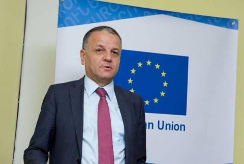  رئيس بعثة الاتحاد الأوروبي لأرمينيا فاسيليس ماراكوس يقول أن الاتحاد يأمل في التفاهم بين أرمينيا وأذربيجان على الحدود