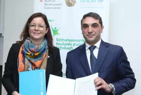 ارمنستان به اعلامیه بین دولتی یونیسف در خصوص کودکان، جوانان و تغییرات اقدامات اقلیمی ملحق شد