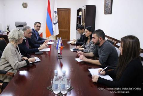 دیدار مدافع حقوق بشر جمهوری ارمنستان با سفیر اتحادیه اروپا در ارمنستان