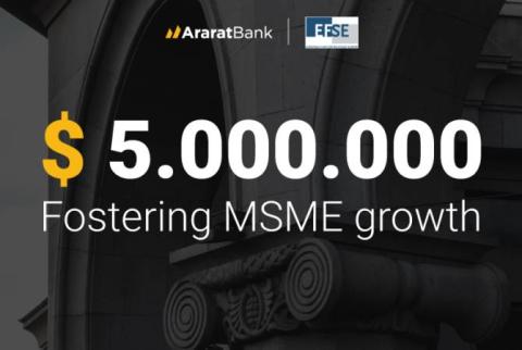 ARARATBANK attracts USD 5 million from EFSE to support MSMEs in Armenia
