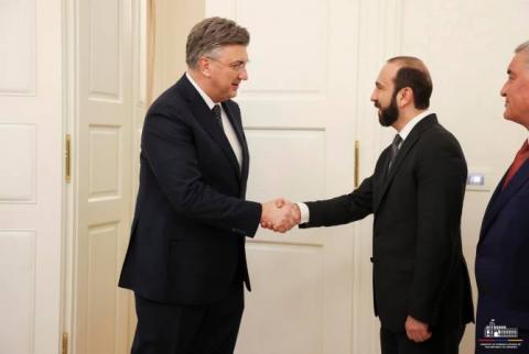 Հայաստանի ԱԳ նախարարն ու Խորվաթիայի վարչապետը քննարկել են Հարավային Կովկասում անվտանգության և կայունությանն առնչվող հարցեր
