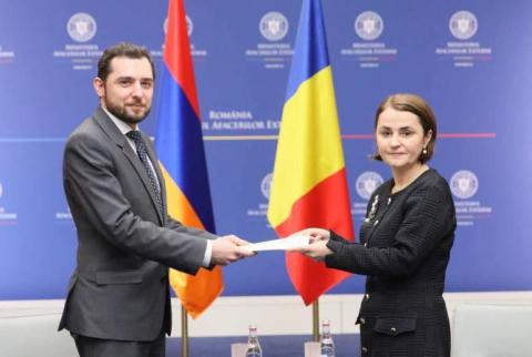 گفتگوی سفیر ارمنستان و  وزیر امور خارجه رومانی در خصوص همکاری های دو جانبه و چند جانبه در چارچوب اتحادیه اروپا 