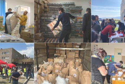 Всеармянский фонд “Айастан” предоставил около 200 тонн гуманитарной помощи вынужденным переселенцам из НК