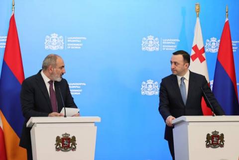 Nikol Pashinyan and Irakli Garibashvili summarize the results of the session of the intergovernmental commission