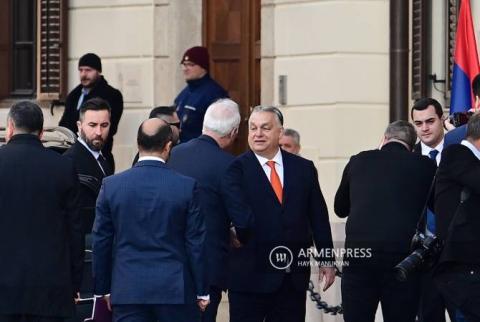 亚美尼亚总统在布达佩斯与匈牙利总理维克多·奥尔班会晤