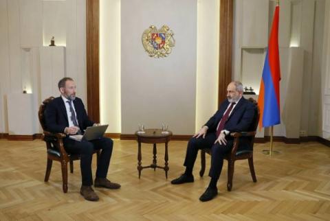 Le Premier ministre Nikol Pashinyan interviewé par le journaliste du journal britannique The Telegraph