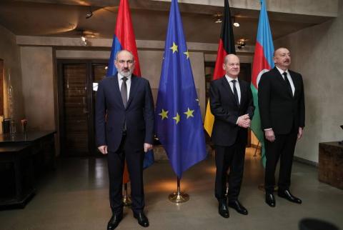 Pashinyan-Scholz-Aliyev tripartite meeting launched in Munich