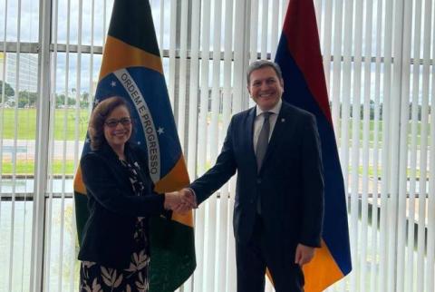 Armenian, Brazilian foreign ministries hold political consultations, regional transport projects discussed