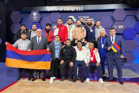 Armenian Men's Weightlifting team secures second place in European Championships medal standings