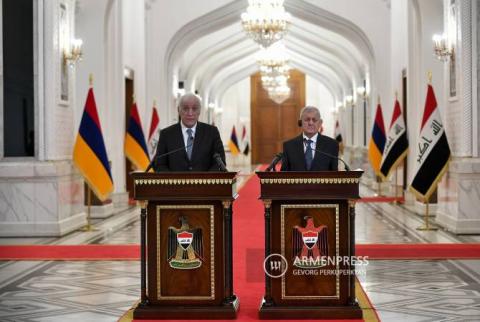 الرئيس خاتشاتوريان يعرض على الرئيس العراقي عبد اللطيف رشيد خطوات أرمينيا في اتجاه إحلال السلام في جنوب القوقاز