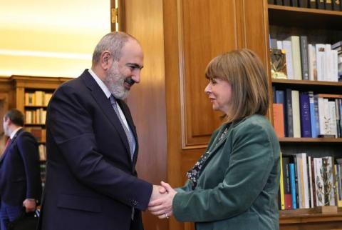   Rencontre entre le Premier ministre Pashinyan et la Présidente grecque Katerina Sakellaropoulou  