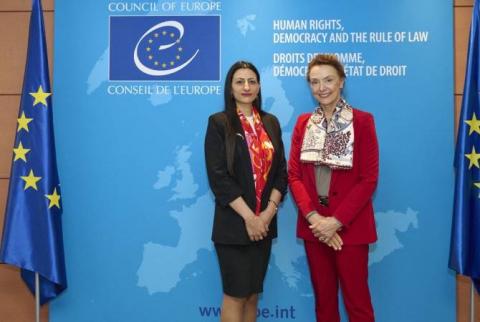 Омбудсмен Армении встретилась в Страсбурге с Генеральным секретарем Совета Европы