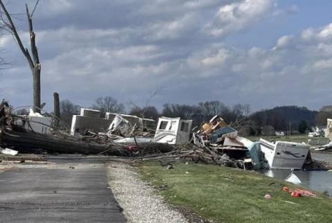 Many people injured as tornado rips through Indiana towns