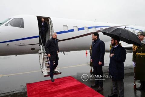 NATO Secretary General Jens Stoltenberg arrives in Yerevan