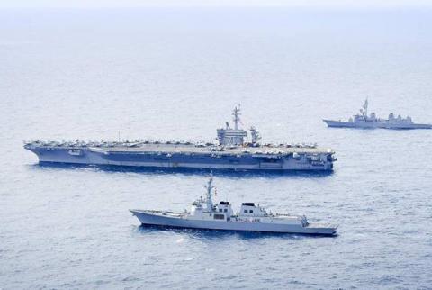 США, Южная Корея и Япония провели военно-морские учения с участием американского авианосца