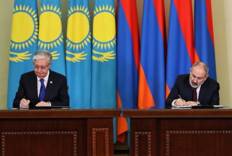 Pashinyan, Tokayev sign joint statement. Additional documents signed between the two countries