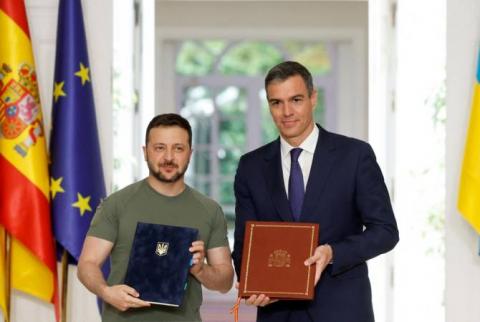 Президент Украины и премьер-министр Испании подписали в понедельник в Мадриде двустороннее соглашение о безопасности