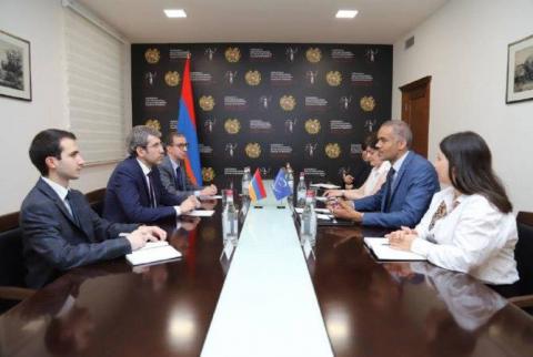 Le ministre de la Justice d'Arménie a reçu le chef du bureau du Conseil de l'Europe