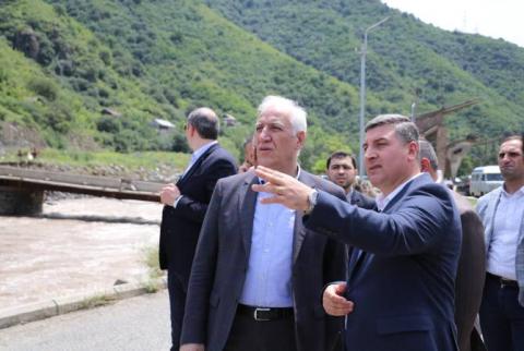 Президент Армении посетил пострадавшие от стихийного бедствия населенные пункты Лорийской области