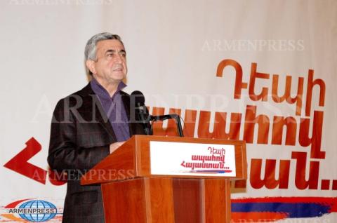 ՀՀ նախագահի թեկնածու Սերժ Սարգսյանը հանդիպեց 
Ապարանի բնակիչներին