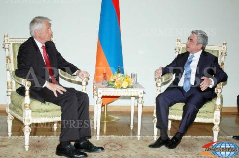 Президент РА Серж Саргсян принял генерального секретаря 
Совета Европы Турбьёрна Ягланда