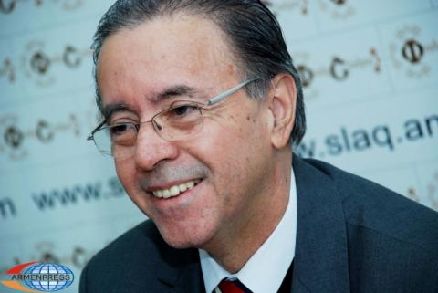 Հայաստանում Բրազիլիայի Դաշնային Հանրապետության 
արտակարգ և լիազոր դեսպան Էդսոն Մարինյո Դուարտե 
Մոնտեյրոյի մամուլի ասուլիսը