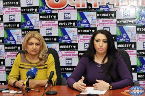 Press conference executive director of the Armenian-American Health 
Center Khachanush Hakobyan and Director of the Laboratory 
"ECOSENSE" Inessa Nazaryan
