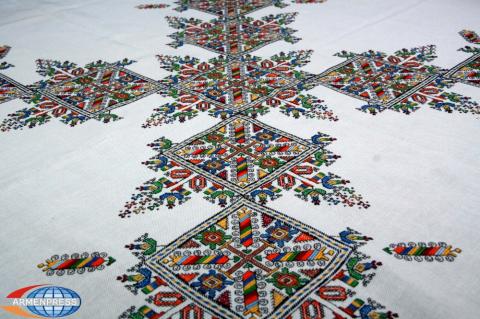 Opening of a 5 day charity fair-sale of Armenian traditional 
embroidery works