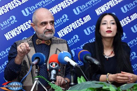 Press conference of Distinguished Artist of Armenia Ruben 
Babayan and actress Inna Hakhnazaryan