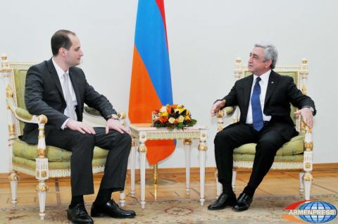 President Serzh Sargsyan receives Foreign Minister of Georgia 
Mikheil Janelidze