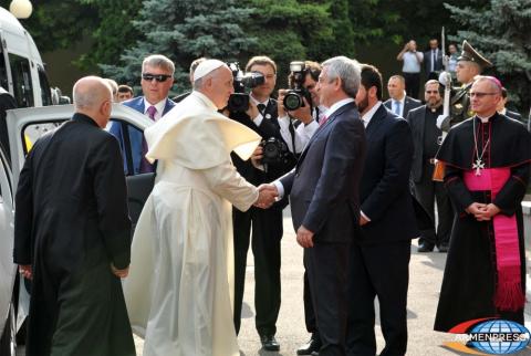 President Serzh Sargsyan had a private meeting with His 
Holiness Pope Francis