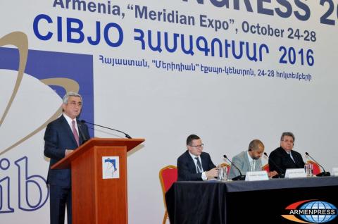 President Serzh Sargsyan was present at the Conference of 
the World Jewellery Confederation (CIBJO)