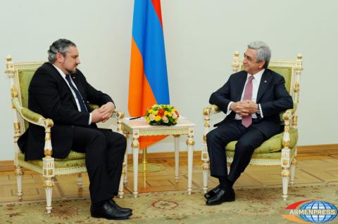 RA President Serzh Sargsyan received Deputy Minister of Foreign 
Affairs and European Integration of the Republic of Moldova 
Andrei Galbur