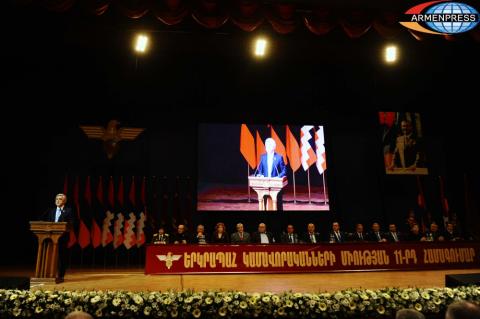 President Serzh Sargsyan participated at the 11th Convention of 
the Homeland Defenders Voluntary Union (HDVU) 
