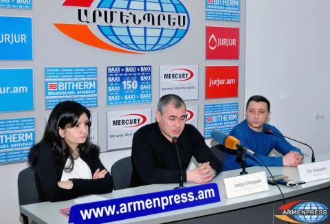 Press conference of Armenian gymnastics team head coach 
Hakob Serobyan and Coach Sos Sargsyan
