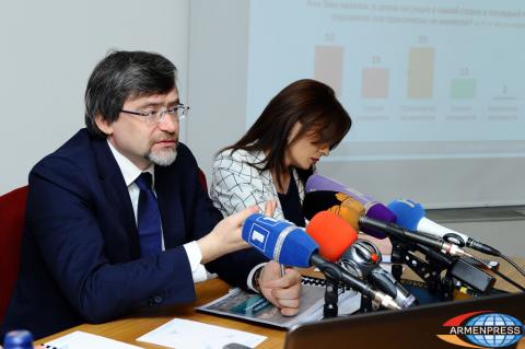 Results of the survey are presented, conducted over the 
Parliamentary elections on 2 April by Shant TV
