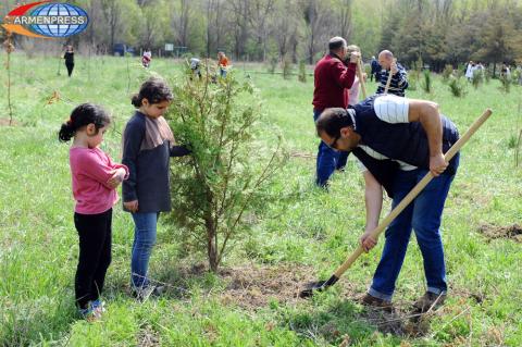 Tree planting in Yerevan’s Botanical Garden