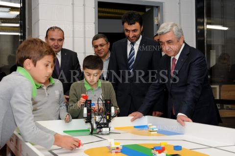 President Sargsyan attends grand opening of new Ayb school 